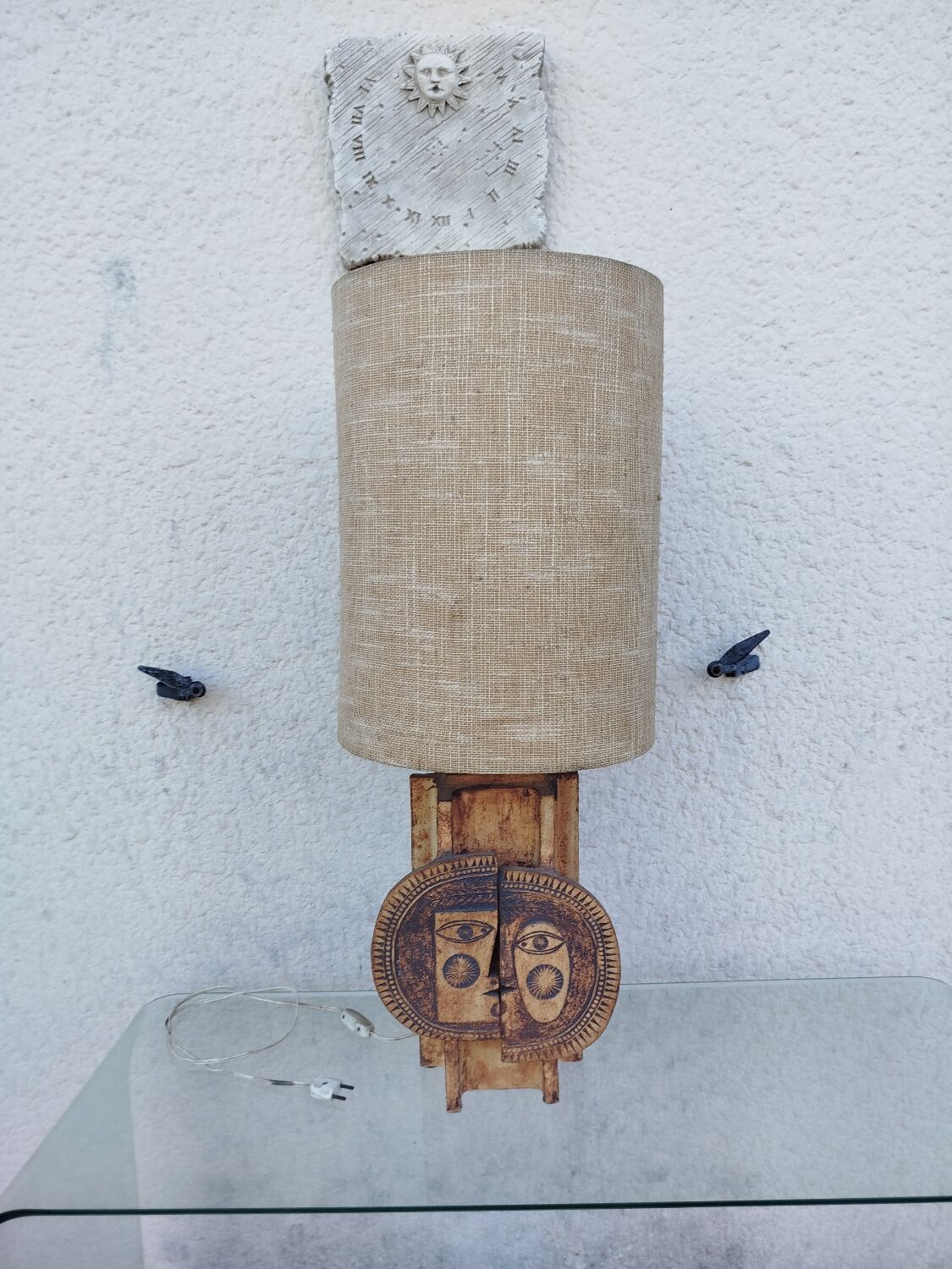 Ceramic lamp R. CAPRON & J. DERVAL Vallauris