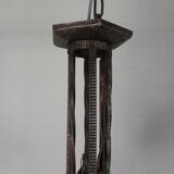 Lampe suspendue Art Déco avec bol en verre et 3 calices, années 1930