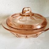 Salmon pink glass candy