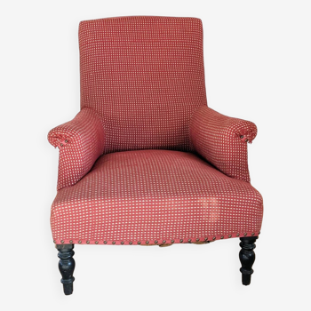 Fauteuil vintage rouge et blanc