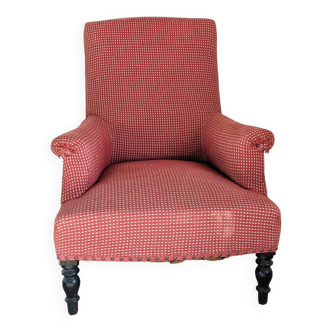 Fauteuil vintage rouge et blanc