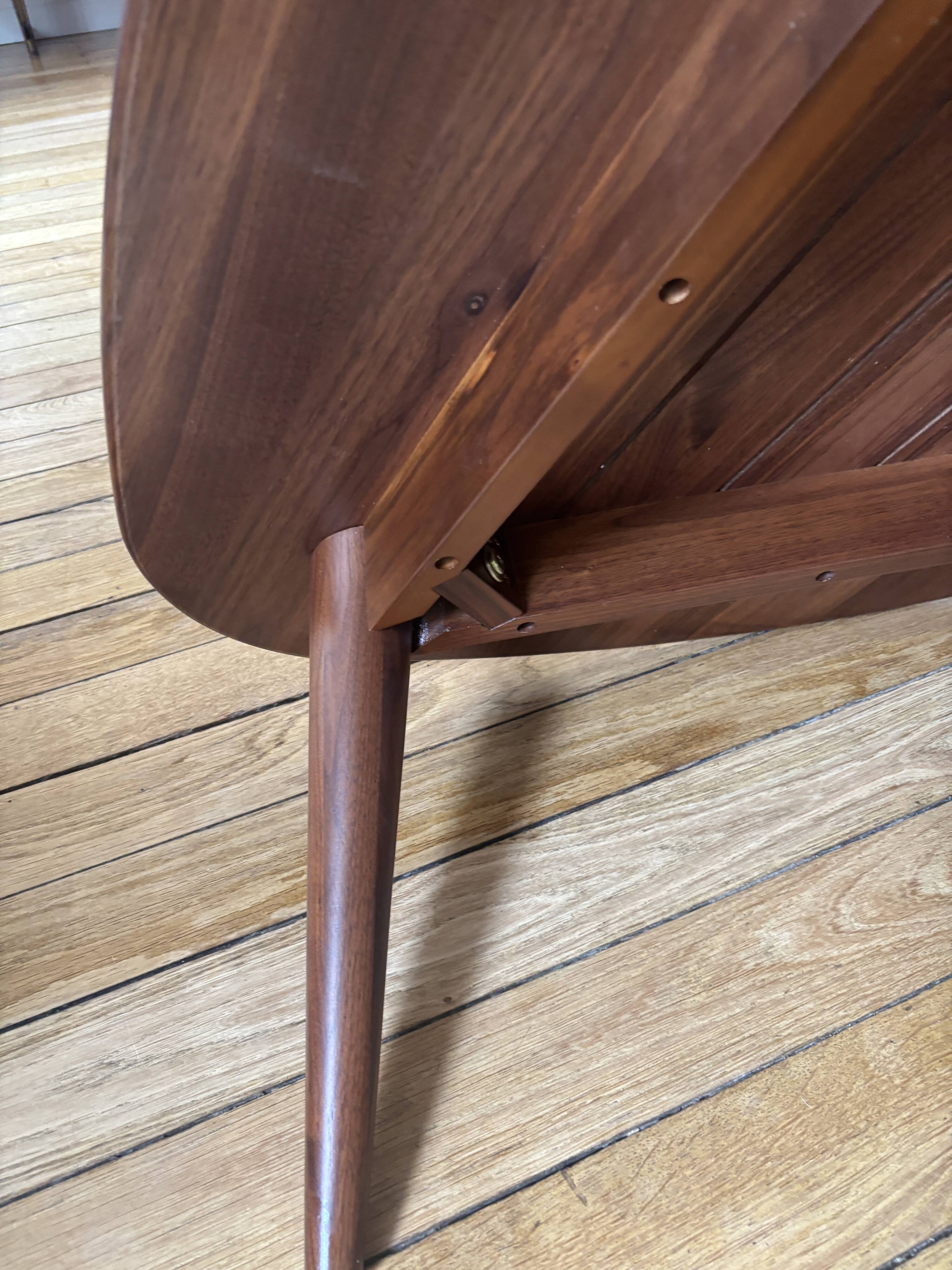 Organic Walnut Coffee Table - Mid-Century Modern Style
