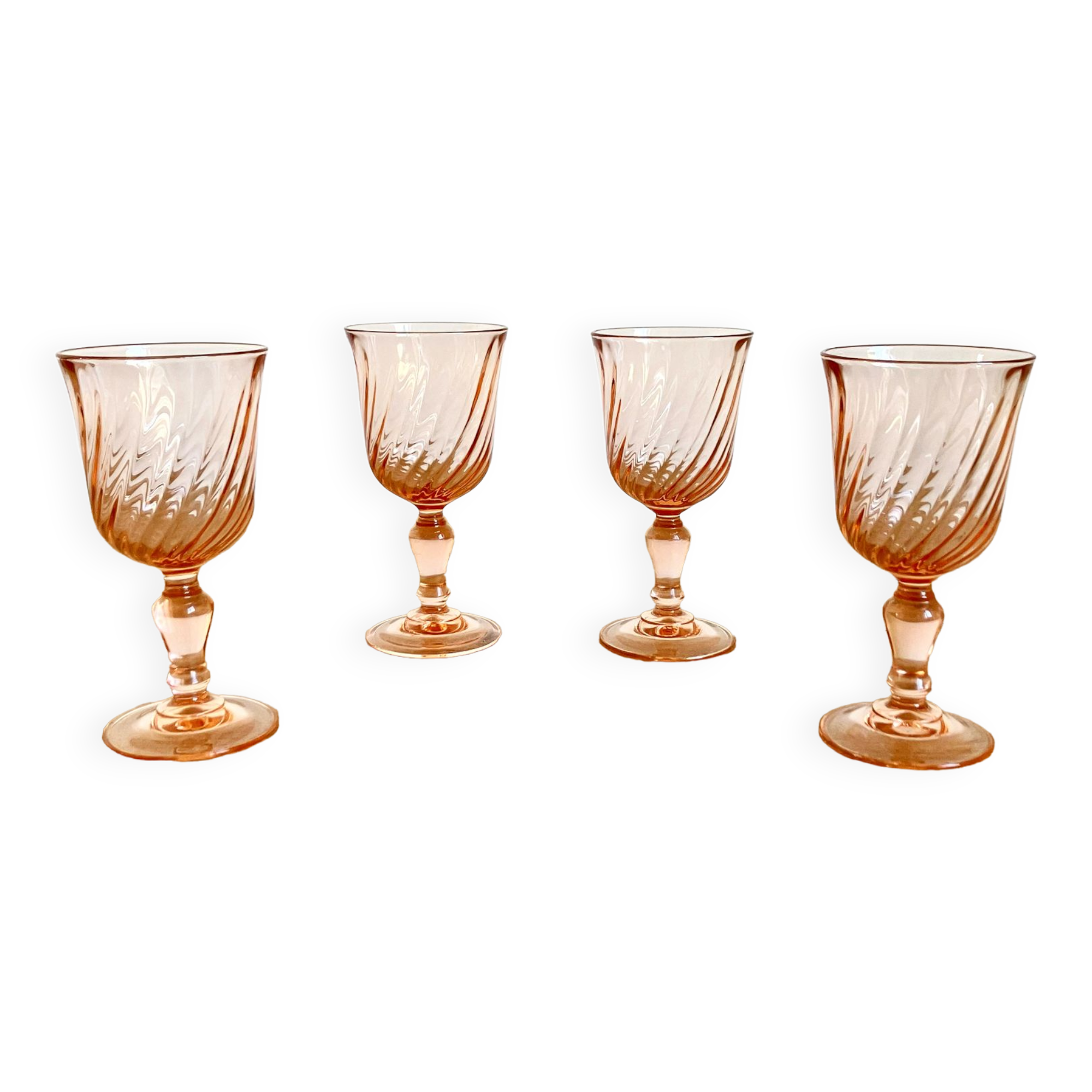 4 Rosaline Luminarc stemmed glasses