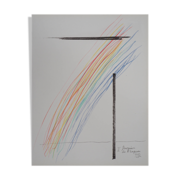 Man ray: invasion from space - original signed lithograph