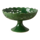Cup on pedestal / Openwork compote in emerald green ceramic – Vi