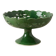 Cup on pedestal / Openwork compote in emerald green ceramic – Vi