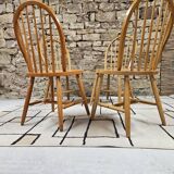 Set of 4 Danish chairs with vintage bars