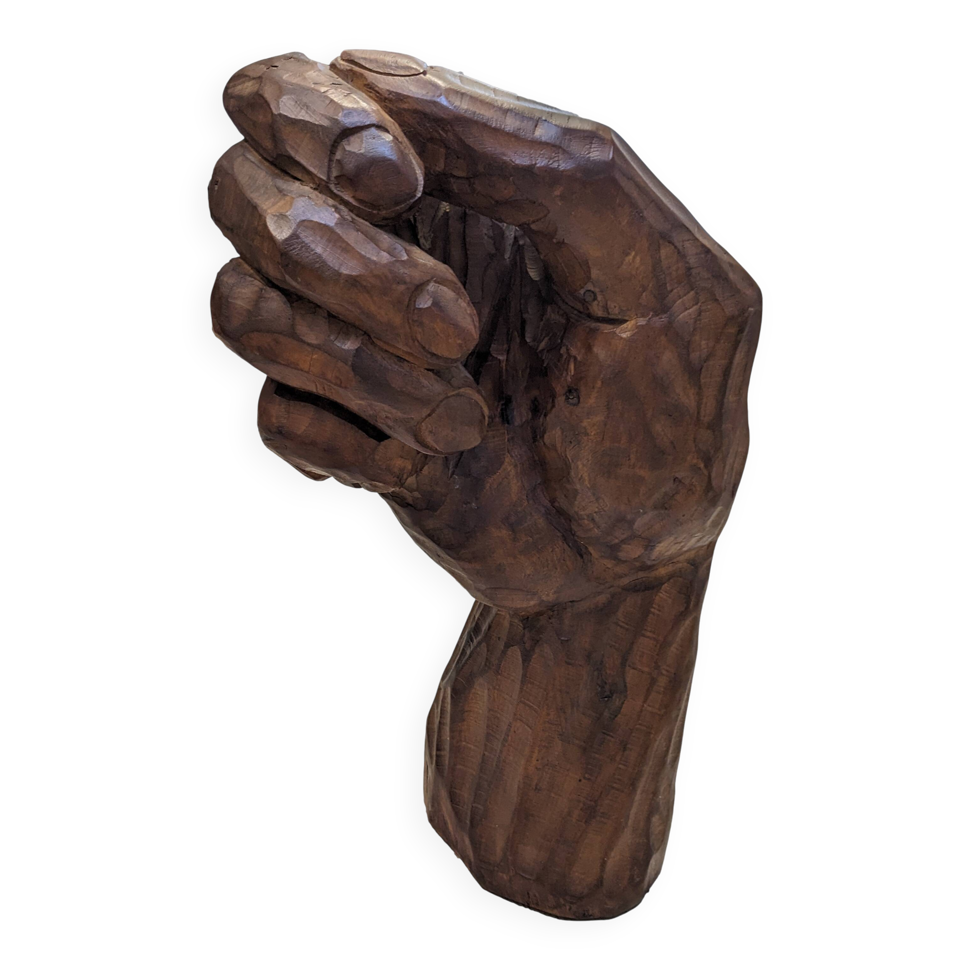 Grande main sculptée - Jean Paul Baurens - Sculpture en bois