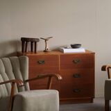 Mid-century modern Danish, a classic Oregon pine chest of drawers, 1950s.