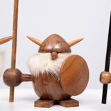 Jouets en teck vikings Kay Bojesen Danemark années 1960