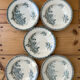 Set of 5 antique deep plates "Terre de Fer"
