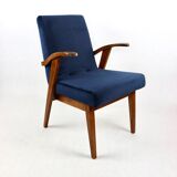 Vintage armchair 300-123, design by M. Puchała navy blue - set of 2 pieces
