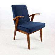 Vintage armchair 300-123, design by M. Puchała navy blue - set of 2 pieces