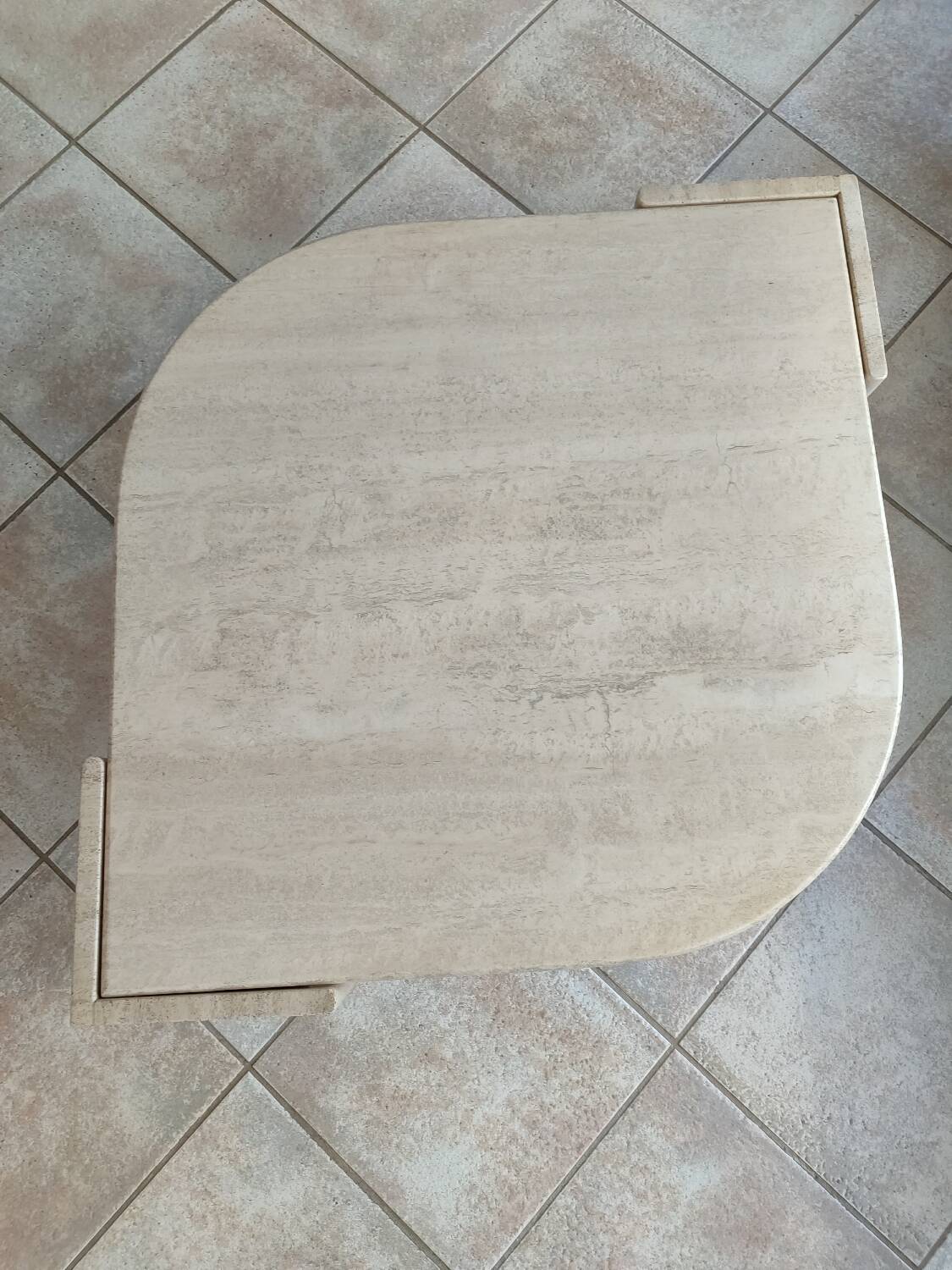 Travertine coffee table