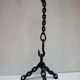 Franz West Style Vintage Brutalist Nautical Iron Chain Floor Lamp, 1970s