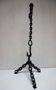 Franz West Style Vintage Brutalist Nautical Iron Chain Floor Lamp, 1970s