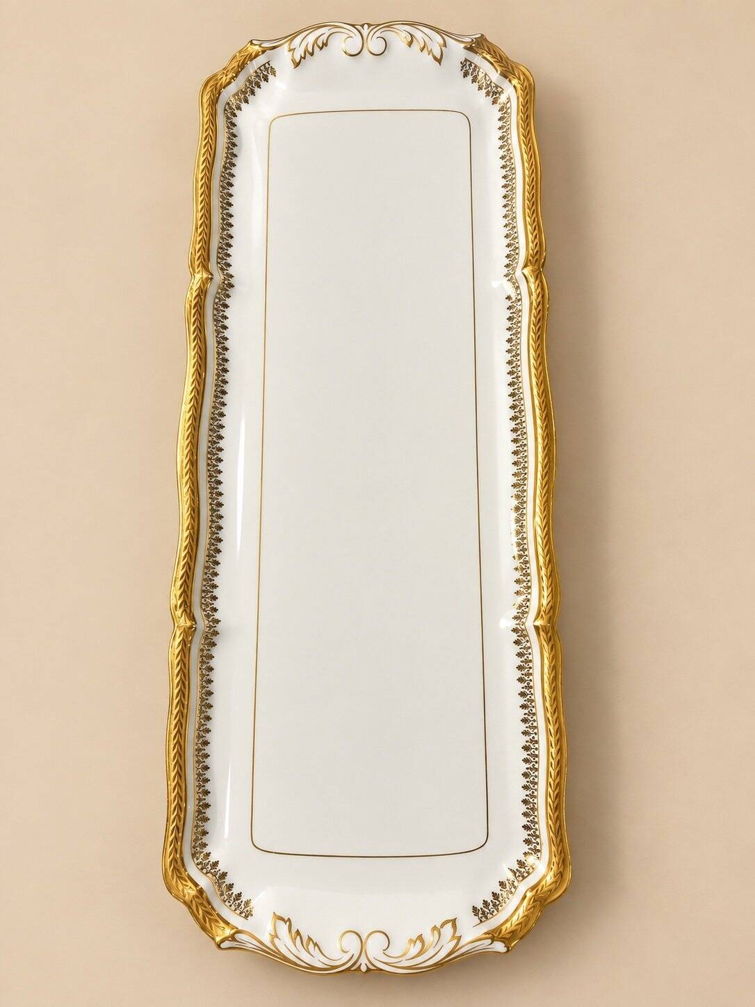 Limoges Porcelain Service Gold Style Louis XVI – Tart & Cake Plate