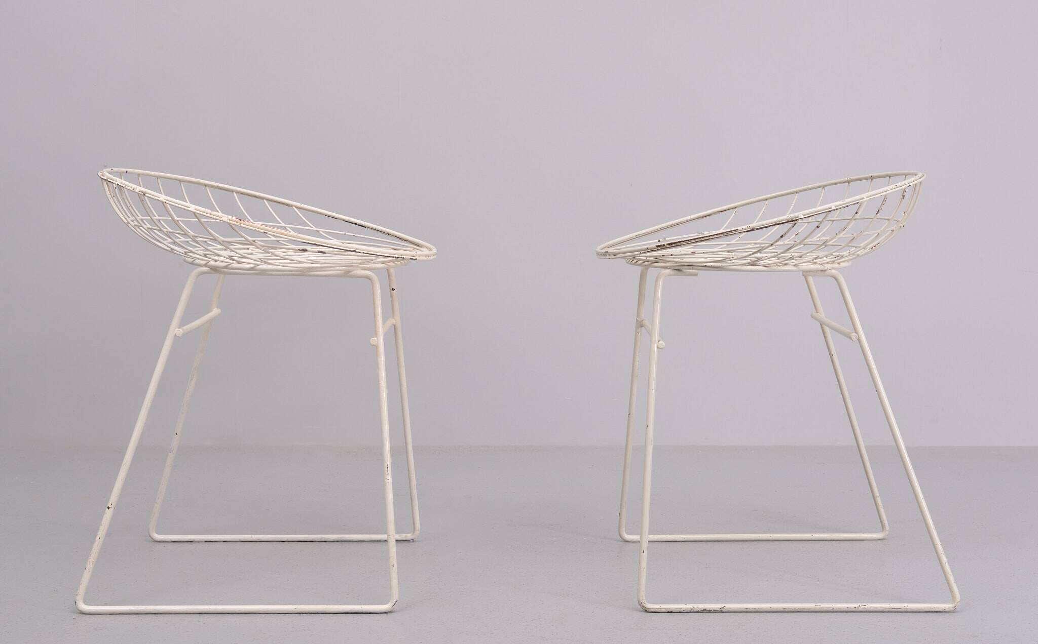 Pastoe KM05 wire stool Cees Braakman 1950s Holland