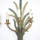 Pair of Maison Baguès wall lights with faux bamboo bronze and metal arms.