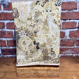 Table lamp in wood and fabric with switch