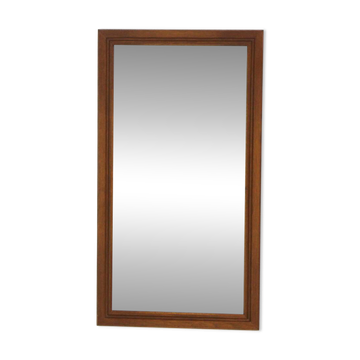Miroir scandinave en chêne, Suède 1960, 100 x 55cm