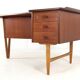 Danish boomerang desk by Peter Løvig Nielsen for Hedensted Møbelfabrik
