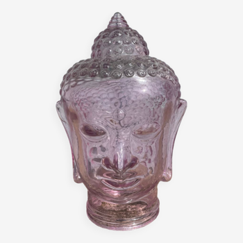 Tête de Bouddha en verre
