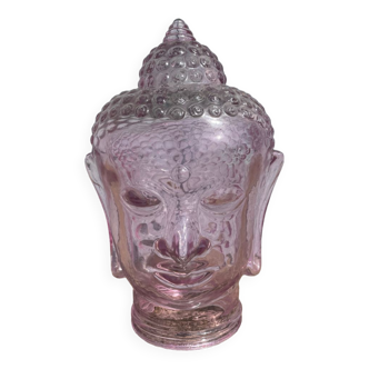 Tête de Bouddha en verre