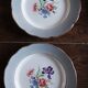6 flat plates Digoin Sarregemines Marsac red with gold flowers