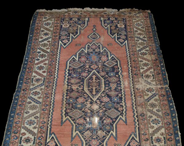 Tapis Persan Maslaghan, 124 cm x 198 cm, Iran, laine nouée main, XIXème Siècle