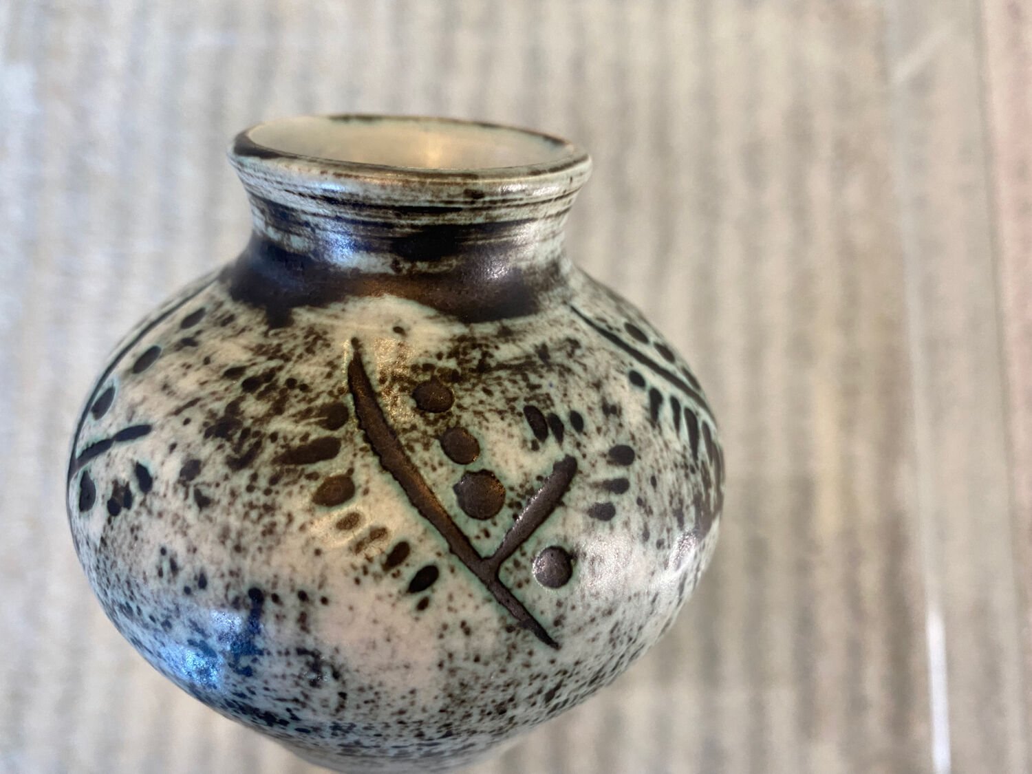 Vintage boule vase signed Jacques Blin