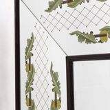 Luigi Brusotti Mid-Century Modern Italian Decorated Mirror, 1940s