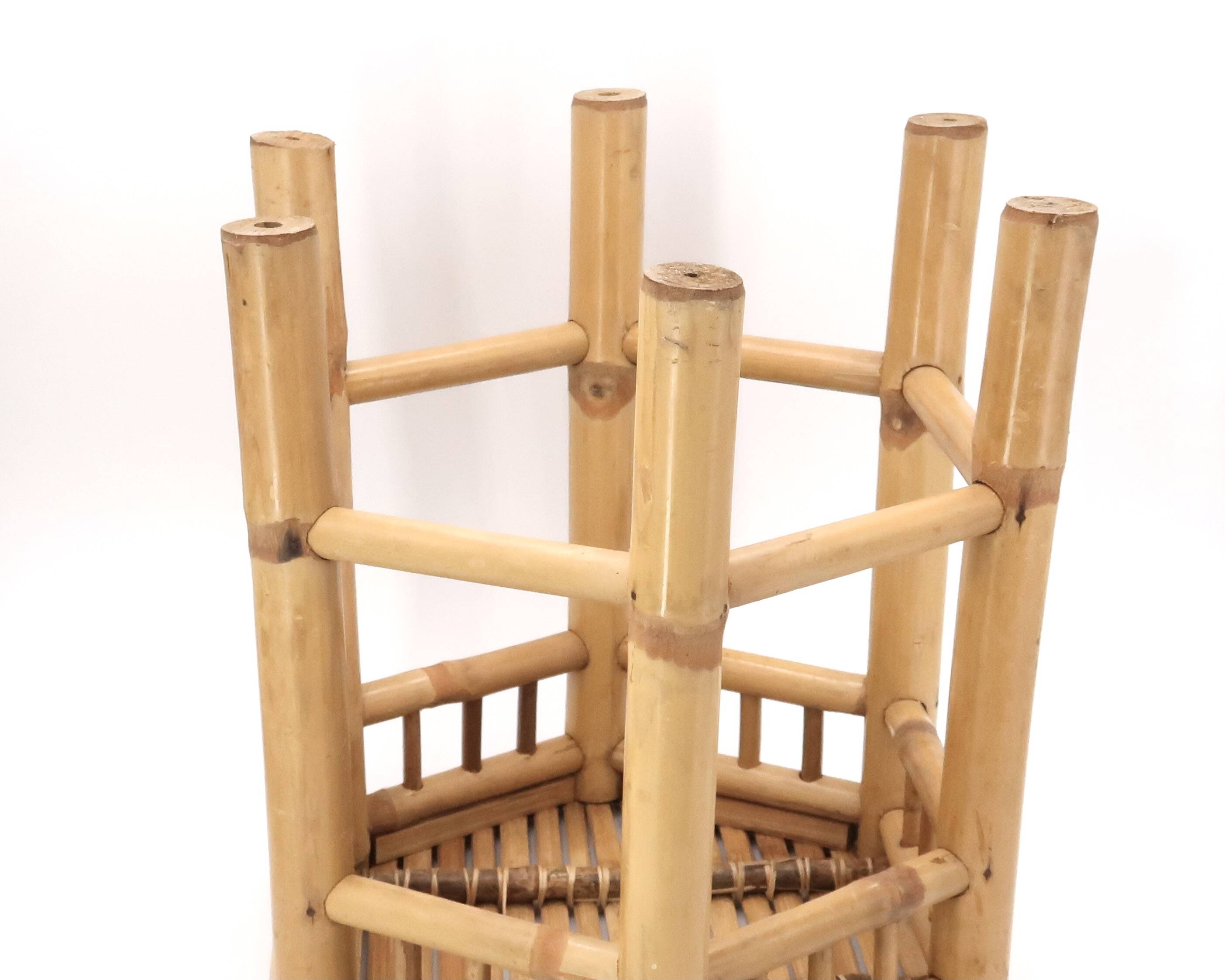 Bamboo side coffee table, 1970s