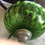 Electrified green kerosene lamp