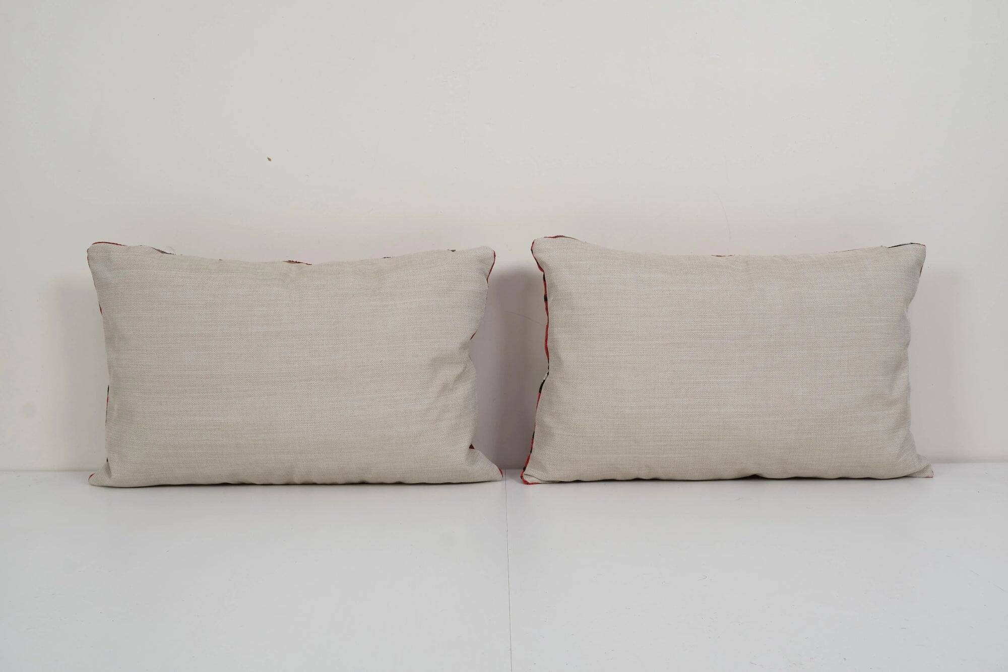 Set of 2 vintage ikat cushion covers 61x41 cm