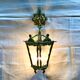 Bronze lantern with starry glasses