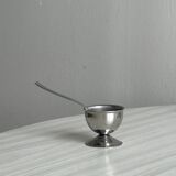 6 silver metal egg cups