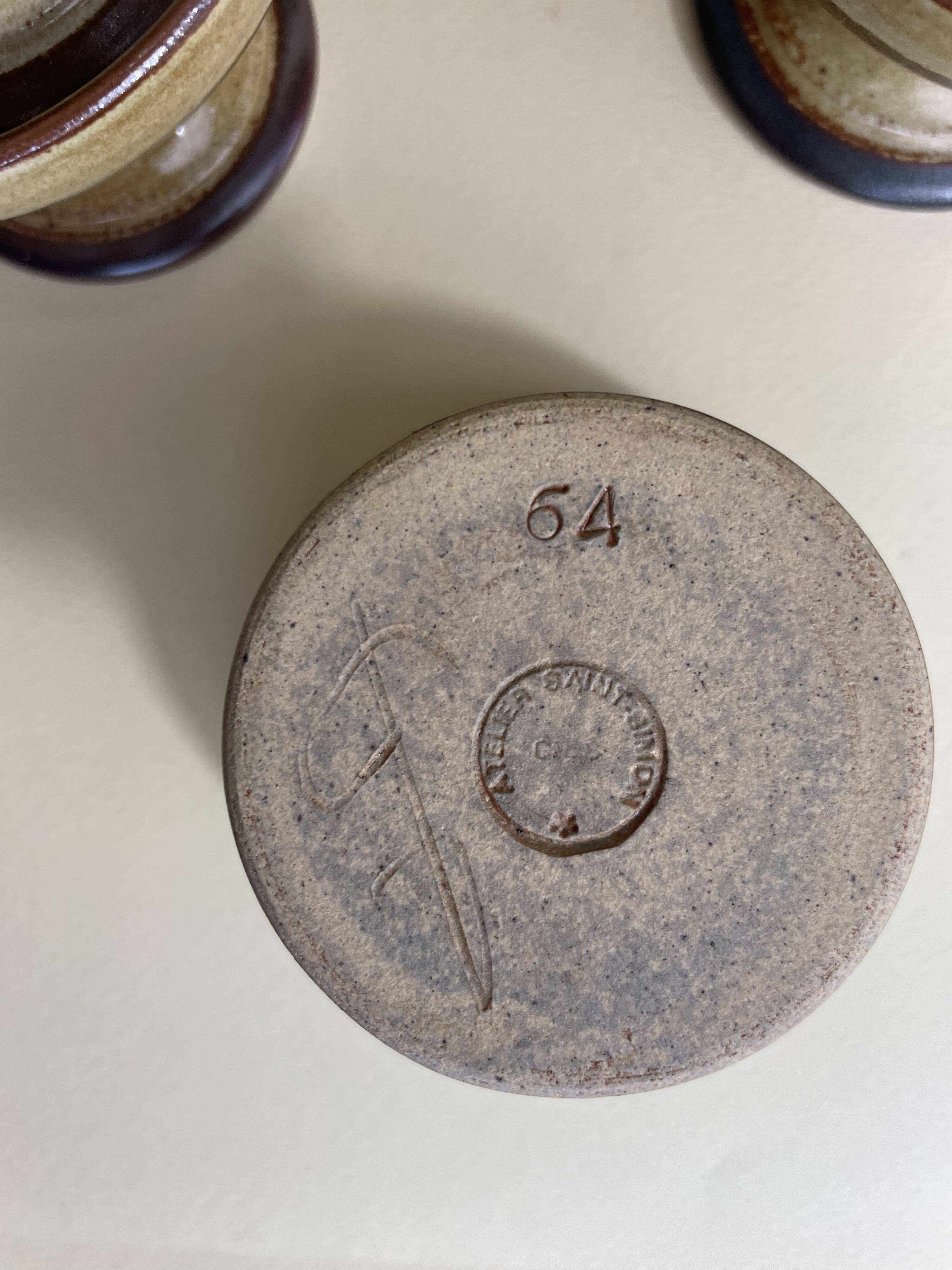 10 Glazed Stoneware Cups