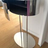 Superb dressing table, polished stainless steel side table, 70s design, Vintage Mobil