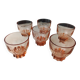 Set of 6 40s-50s glass table glasses