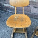 Paire de chaises d’école adulte Casala vintage design 1960 mid-century