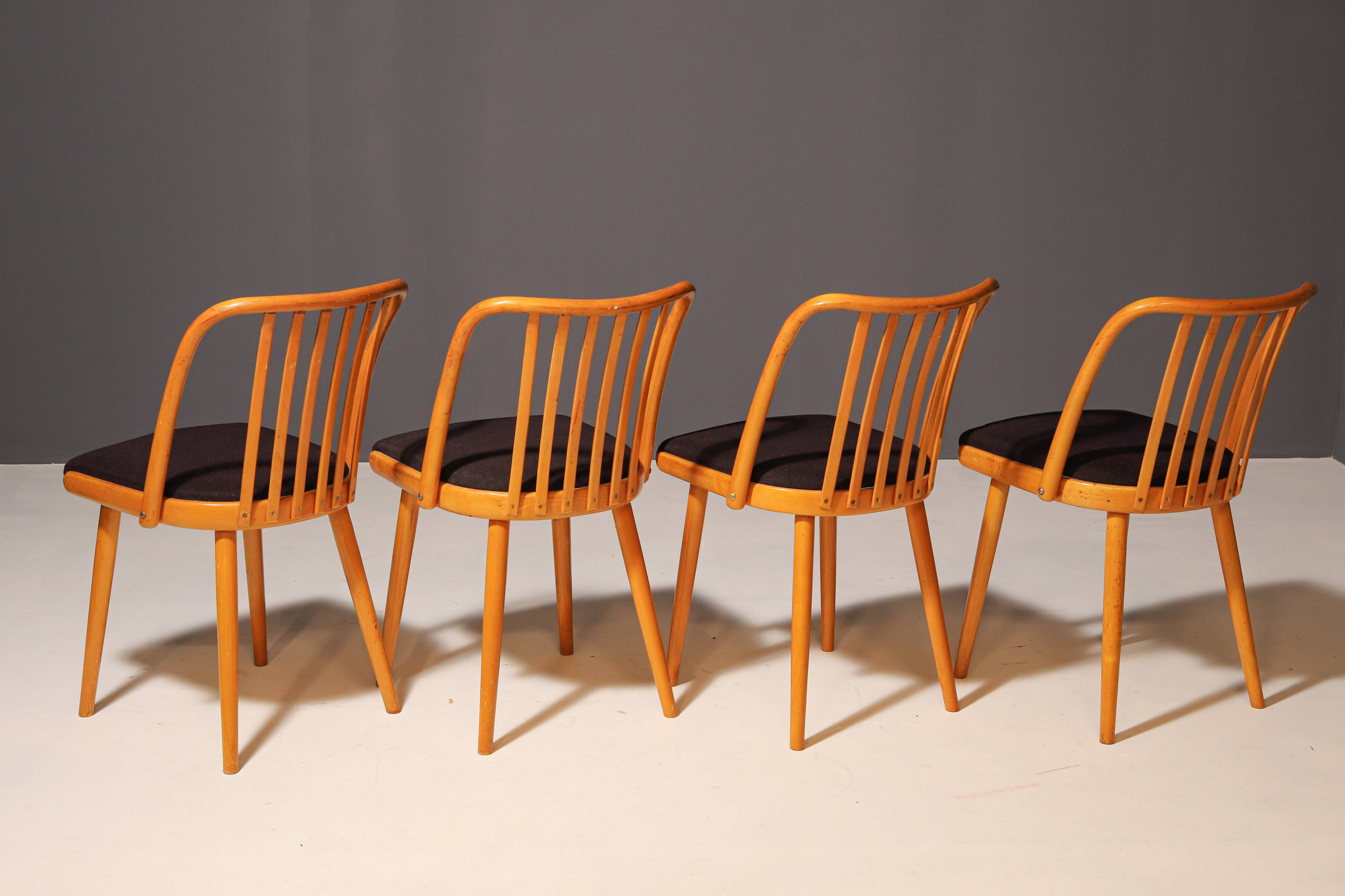 Set of Four Wooden Chairs | Antonín Šuman, 20th Century