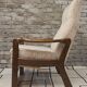 Vintage Scandinavian reclining armchair in curved wood – 1960s/70s