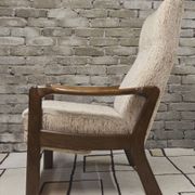 Vintage Scandinavian reclining armchair in curved wood – 1960s/70s