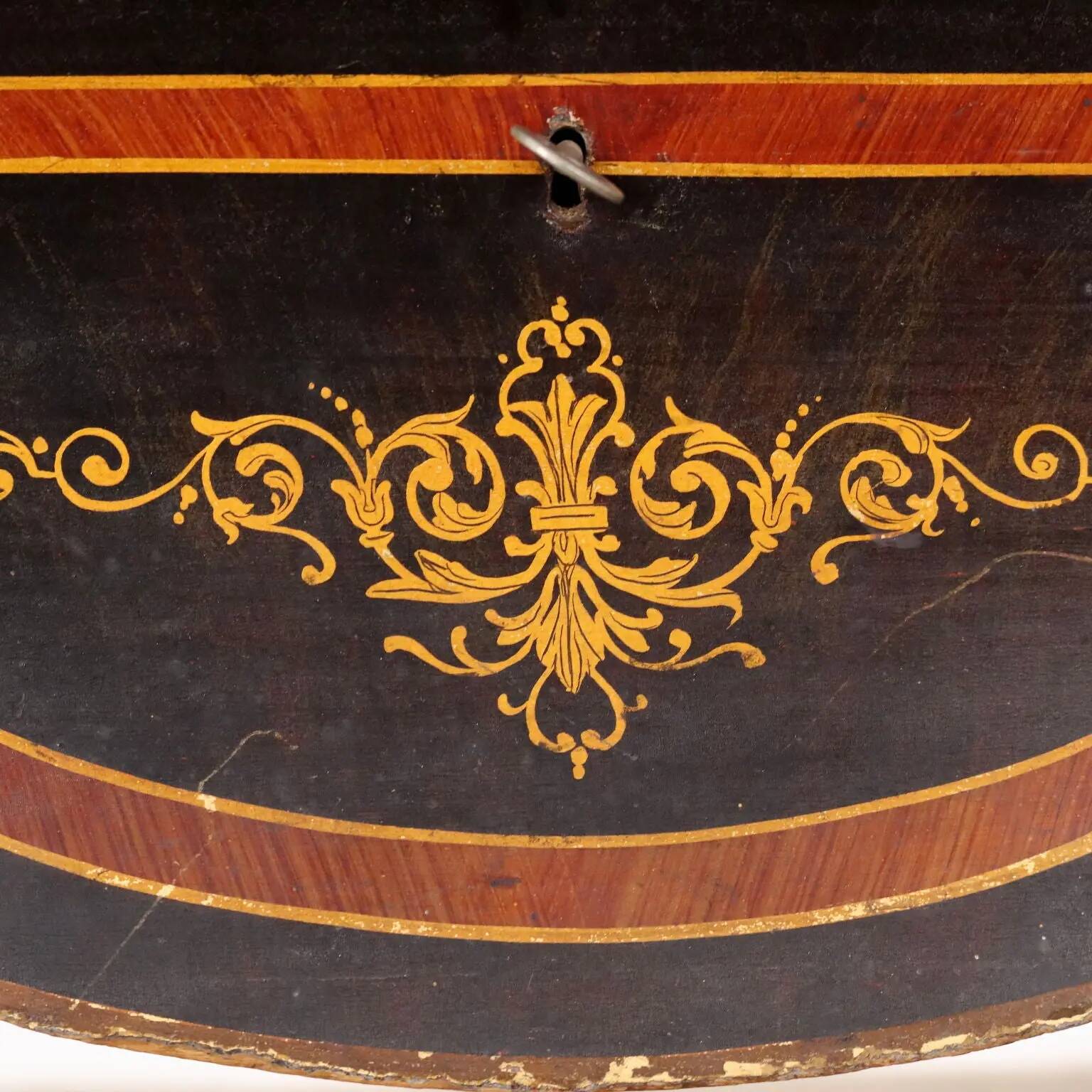 Antique lacquered oak work table, France, 20th century