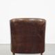 Sheep leather club chair finished with black piping