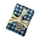 Serviette de table bistrot, carreaux bleus