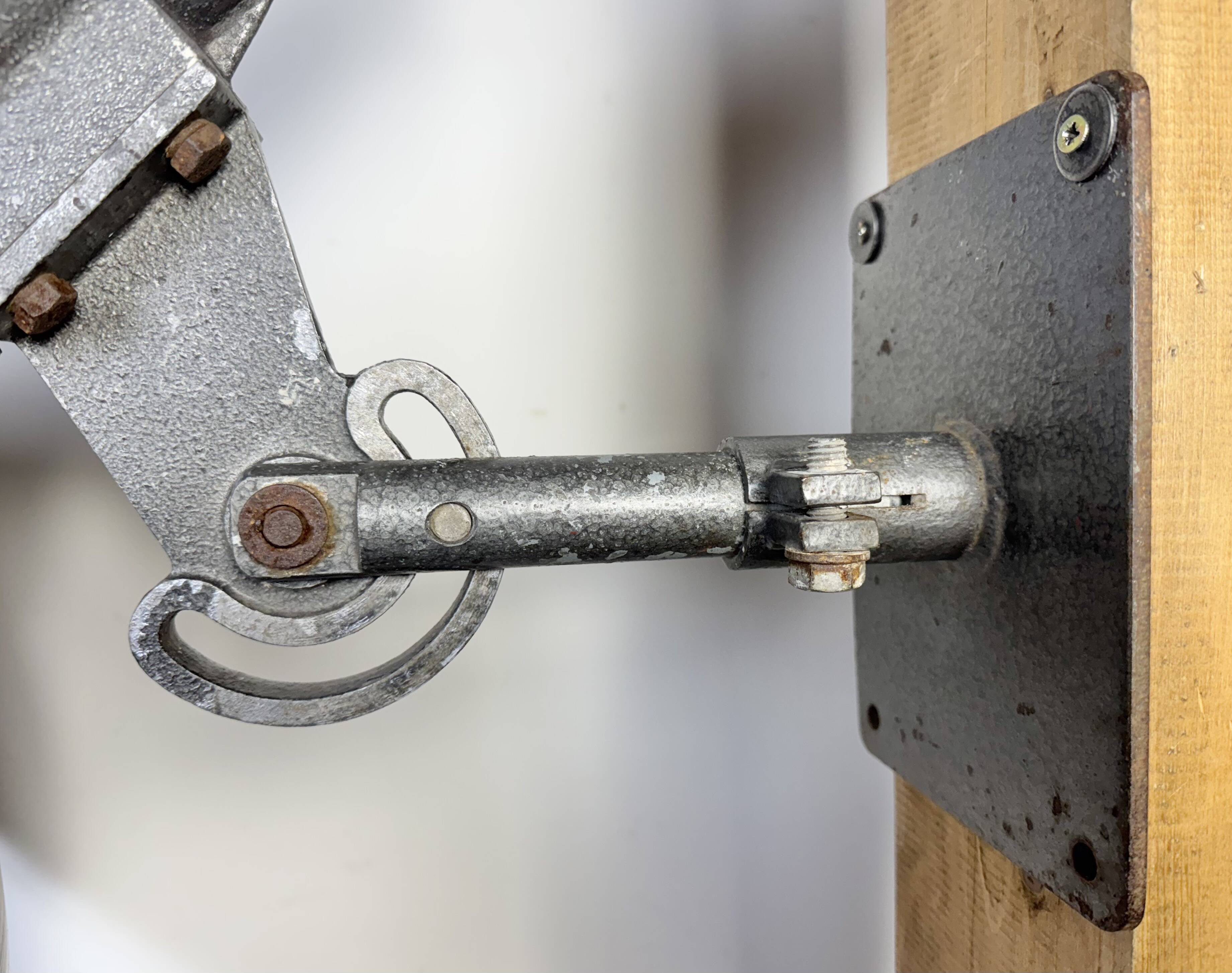 Large Vintage Industrial Aluminium Factory Wall Spotlight, 1970s