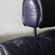 Vintage postmodern leather Italian Memphis lounge armchair