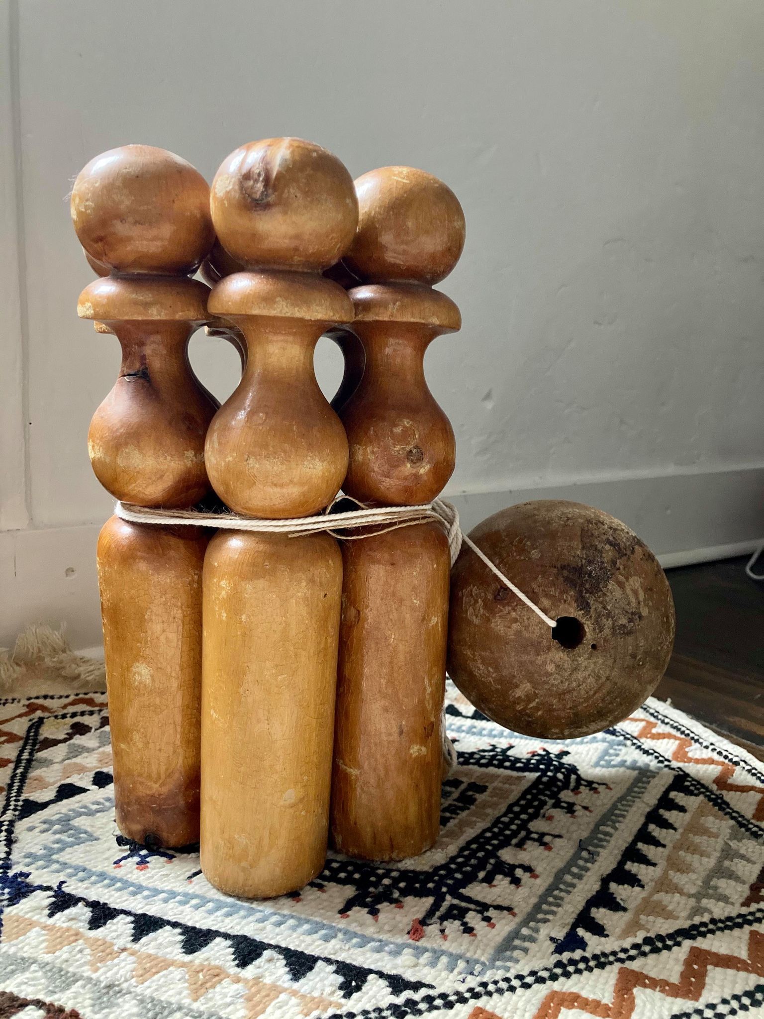 Wooden bowling